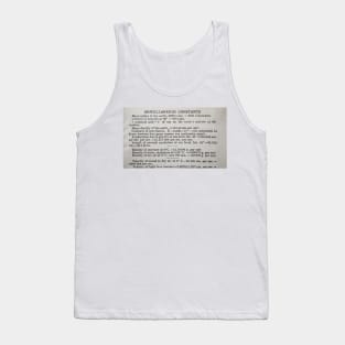 Nerd Constants Table Tank Top